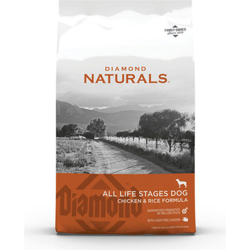 Diamond Naturals Dry Dog Food, Adult & Puppy, Chicken & Rice, 40-lb image number null